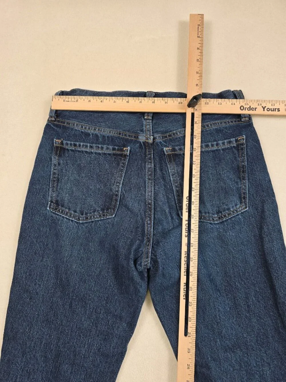 Old Navy Womens High-Rise Slouchy Straight Jeans Size 4 Dark Wash Denim - Picture 6 of 6